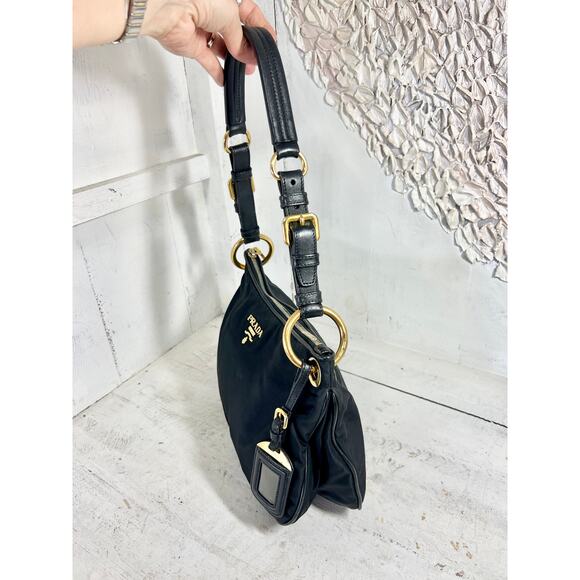 Prada Milano Tessuto Adjustable Single Strap Shoulder Handbag Black - Picture 4 of 16